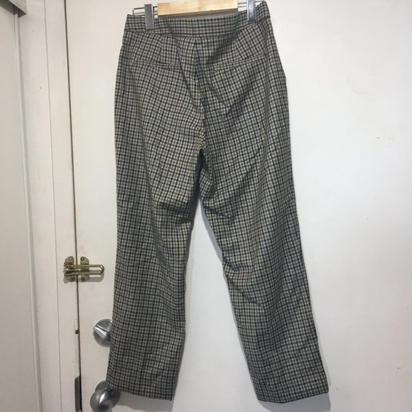 MASSIMO DUTTI PLAID CROPPED PANTS SIZE 8 - Picture 3 of 6